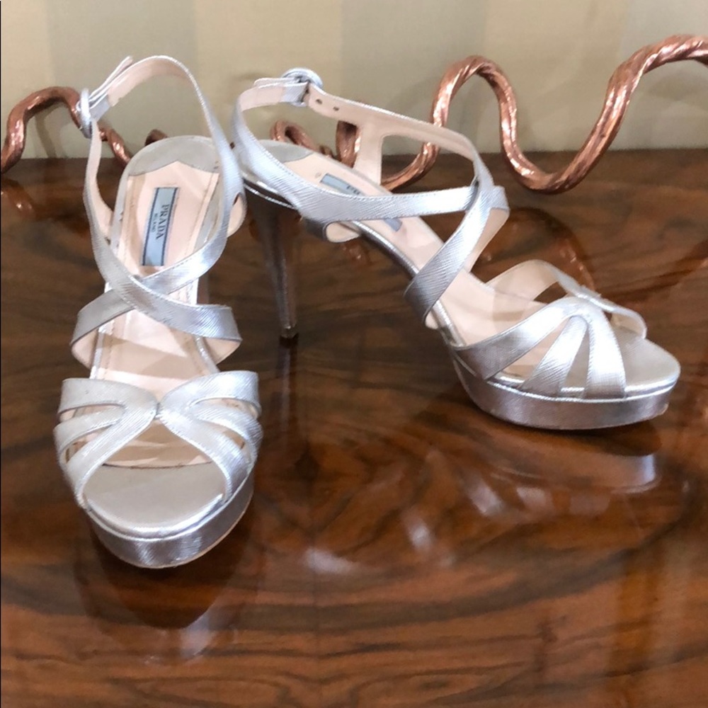 Prada platform open toe heels